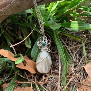 Moonstone with Malachite accent
